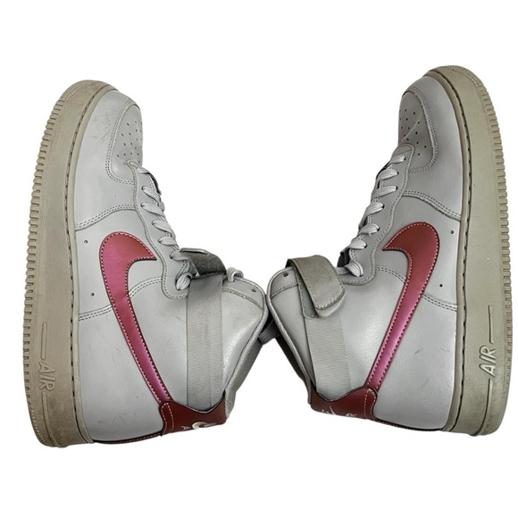 Nike Air Force 1 '07 High LV8 Mens Size 10 Gray Pink Athletic Shoes Sneakers - Picture 10 of 14
